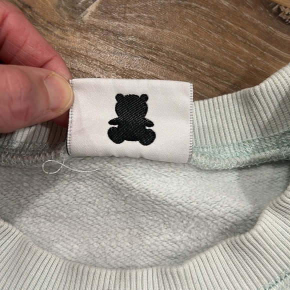 teddy fresh classic fleece cut off crewneck, size S. Pale green - Picture 7 of 15